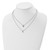 Sterling Silver RH-plated Polished CZ Moon and Star Double Strand Necklace QG3948-16