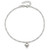 Sterling Silver Polished Heart 9 in Plus 1in ext. Anklet QG3146-9