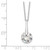 Sterling Silver Rhodium-plated Polished CZ Fancy 16in Plus 2in ext Necklace QG6119-16