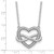 Sentimental Expressions Sterling Silver Rhodium-plated CZ Friends are Forever Heart 18in Necklace QSX749