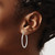 Sterling Silver Rhodium Plated 2x30mm Twisted Hoop Earrings QE8217
