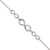 Sterling Silver Rhodium-plated Polished Infinity Symbol Bracelet QG3627-7.25