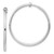 Sterling Silver RH-plated 2x34mm Non-Pierced Round Hoop Earrings QE8548