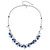 Sterling Silver Blue Crystal/Lapis/Amazonite/FW Cultured Pearl Neck QH2342-16