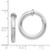 Sterling Silver RH-plated 3x21mm Non-Pierced Round Hoop Earrings QE8561