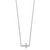 Sterling Silver 18in CZ Sideways Cross Necklace QG5177-18