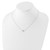 Sterling Silver 18in CZ Sideways Cross Necklace QG5177-18