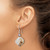 Sterling Silver Polished Brown Mother of Pearl and Freshwater Cultured Pearl Dangle Earrings QE6148