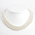 Sterling Silver Triple Strand White FW Cultured Pearl Necklace QH2469-19