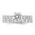Sterling Silver Rhodium-plated CZ 2 Piece Wedding Set Ring QR1333-8