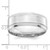 Sterling Silver Rhodium-plated 8mm Brushed Fancy Band Size 9 QWB113BRH-9
