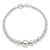 Sterling Silver Polished Graduated Round Bead Bracelet QH4964-7.25