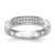10K White Gold 1/10 carat Diamond Trio Ladies Complete Wedding Band RM3162B-L-100-0WAA