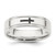 Sterling Silver Rhodium-plated 6mm Enamel Fancy Band Size 11 QWB126RH-11
