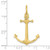 10K 3-D Small Anchor w/ Shackle Bail Charm 10K7972