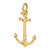 10K 3-D Small Anchor w/ Shackle Bail Charm 10K7972