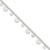 Sterling Silver Dangling Circle 9in Plus 1 in ext Anklet QG1364-10