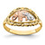 14k Two-tone w/White Rhodium Two Elephants Ring R925