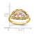 14k Two-tone w/White Rhodium Two Elephants Ring R925