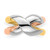 14K Tri-Color Polished Criss-Cross Fancy Band R901