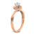 10k White and Rose Gold Bypass 1/4 carat Diamond Complete Engagement Ring RM6390E-027-0WRAA