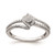 10k White Gold Halo Cluster 1/10 carat Diamond Complete Engagement Ring RM6396E-010-0WAA