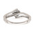 10k White Gold Halo Cluster 1/10 carat Diamond Complete Engagement Ring RM6396E-010-0WAA