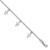 Sterling Silver 9 in Cross Anklet QG2767-9