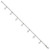 Sterling Silver 9 in Cross Anklet QG2767-9