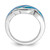 Sterling Silver Rhodium-plated Created Blue Opal Inlay Ring QR6992-8