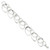 Sterling Silver Polished and Textured Circle 7.5in Bracelet QG3744-7.5