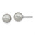 Majestic Sterling Silver Rhodium-plated 8-9mm Grey Imitation Shell Pearl Stud Earrings QMJE8G