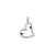 SS/Rhodium-plated 2 Birthstone Heart with SS Bezel Family Pendant QMP2/2SS