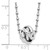Sterling Silver Rhodium-plated Polished Love Knot D/C Chain Necklace QG4340-18