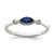 Sterling Silver Rhod-pltd Polished Created Sapphire/White Topaz Ring QR7065SEP-7