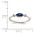 Sterling Silver Rhod-pltd Polished Created Sapphire/White Topaz Ring QR7065SEP-7