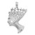 10k White Gold Nefertiti Pendant 10C371W