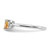 Sterling Silver Rhodium-plated Polished Citrine and Diamond Ring QR7063NOV-8