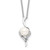 Sterling Silver Rhodium-plated 6-7mm White FWC Pearl CZ Necklace QG4140-17