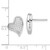 Brilliant Embers Sterling Silver Rhodium-plated 56 Stone Micro Pav CZ Heart Post Earrings QMP338