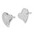 Brilliant Embers Sterling Silver Rhodium-plated 56 Stone Micro Pav CZ Heart Post Earrings QMP338