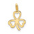 10k Heart Clover Charm 10A9503