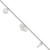 Sterling Silver Love Themed Dangles 9in Plus 1in Ext. Anklet QG4729-9