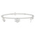 Sterling Silver Love Themed Dangles 9in Plus 1in Ext. Anklet QG4729-9