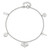 Sterling Silver Love Themed Dangles 9in Plus 1in Ext. Anklet QG4729-9