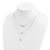 Sterling Silver CZ Circle Triangle and Bar 3-Strand Necklace QG4427-16