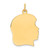 10K Plain Large .013 Gauge Facing Right Engravable Girl Head Charm 10XM117/13