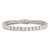 Sterling Shimmer Sterling Silver Rhodium-plated 4.5mm CZ 37 Stone 7 inch Bracelet QG3491-7
