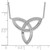 Sterling Silver Polished Rhodium-plated CZ Celtic Knot 18in Necklace QG6071-18