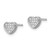 Brilliant Embers Sterling Silver Rhodium-plated 54 Stone Micro Pav CZ Heart Post Earrings QMP1369